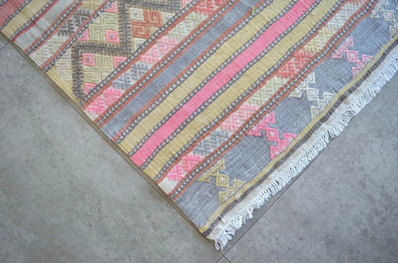 Vintage Anatolian Braided Rug Hand Woven Soft Colors Small Rug - 3'3" X 6'5" - 7
