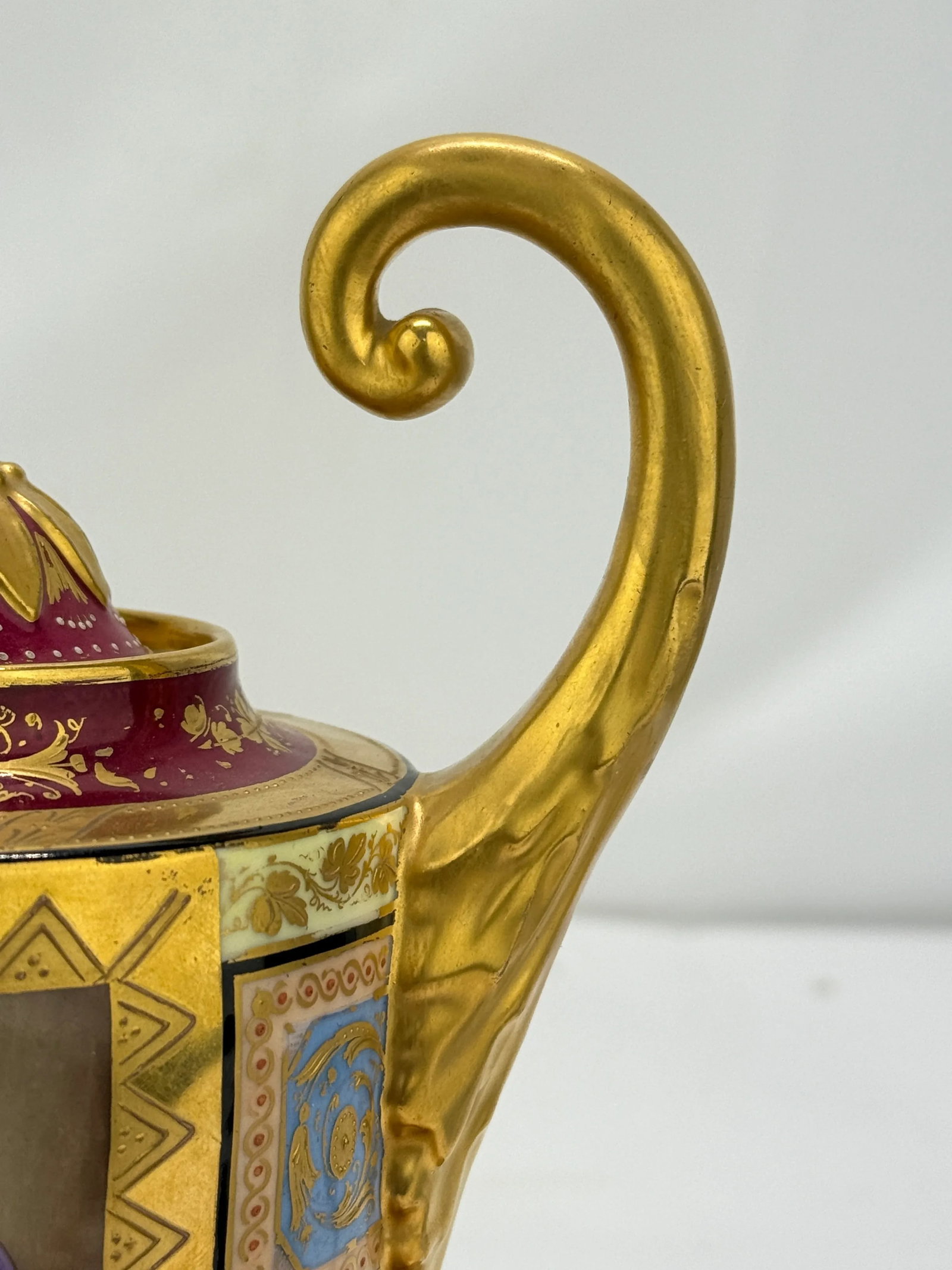 Royal Vienna Porcelain Covered Pitcher & Underplate Hector and Paris, Circa 1830 - 14