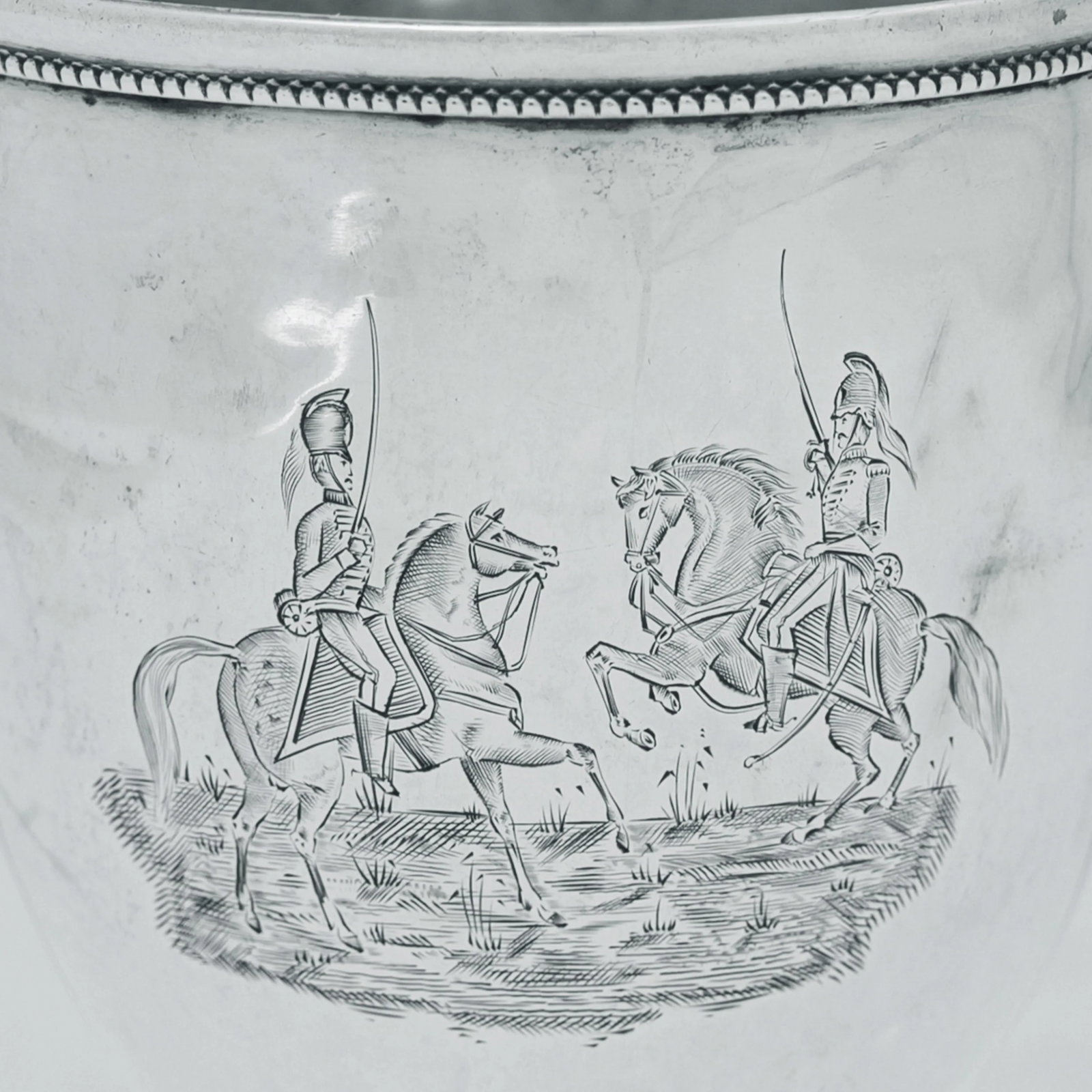 Historic Charleston Silver Goblet - Light Dragoons vs Georgia Hussars, 1856 - 3