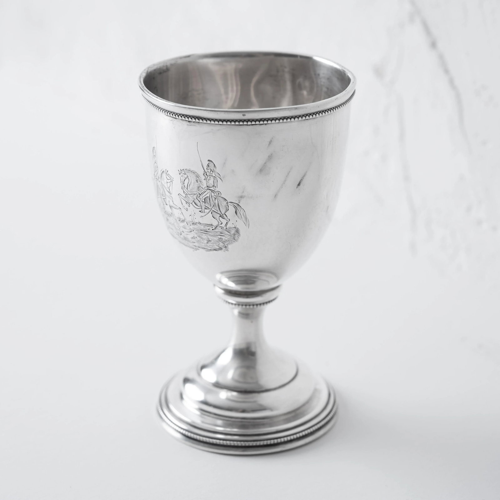 Historic Charleston Silver Goblet - Light Dragoons vs Georgia Hussars, 1856 - 6