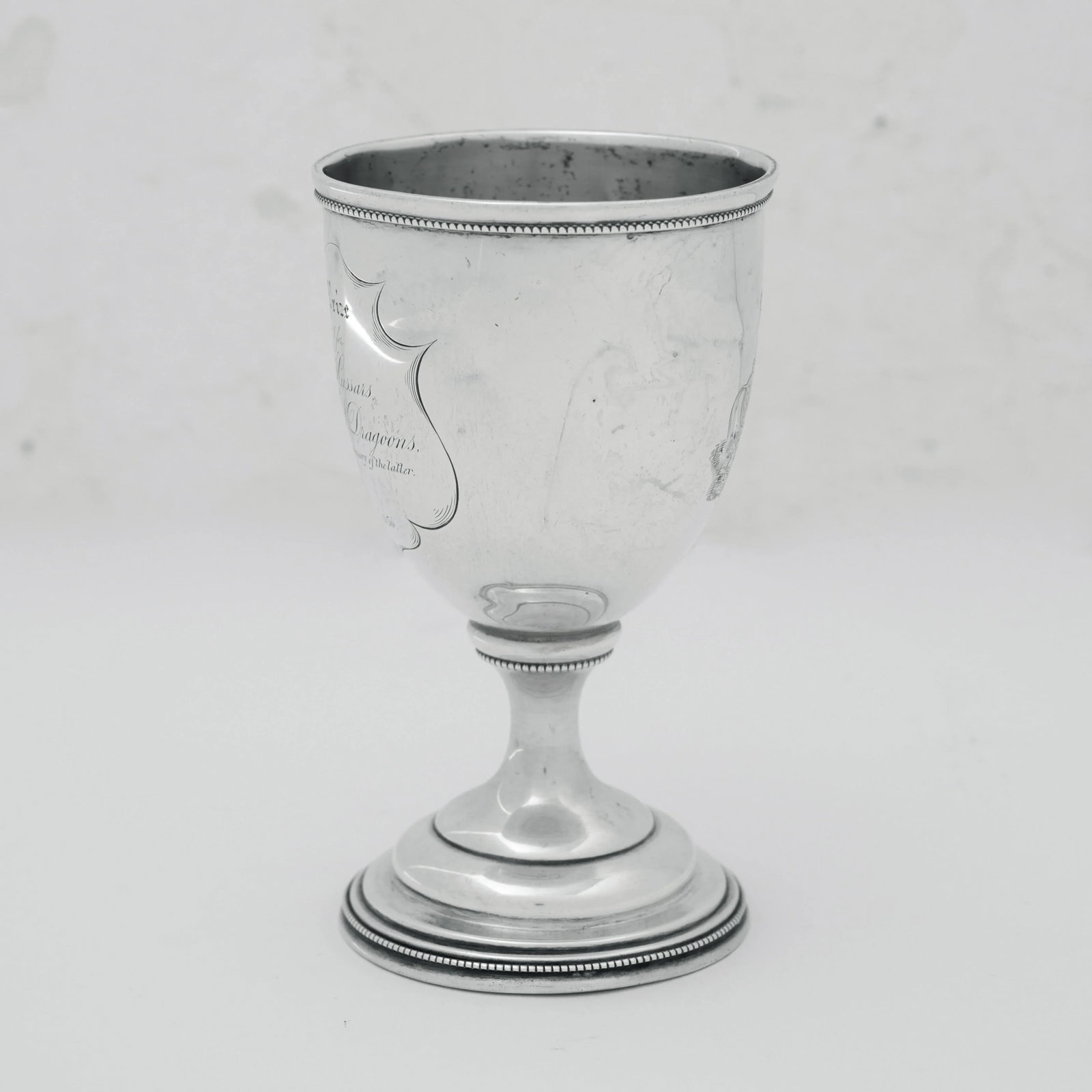 Historic Charleston Silver Goblet - Light Dragoons vs Georgia Hussars, 1856 - 7