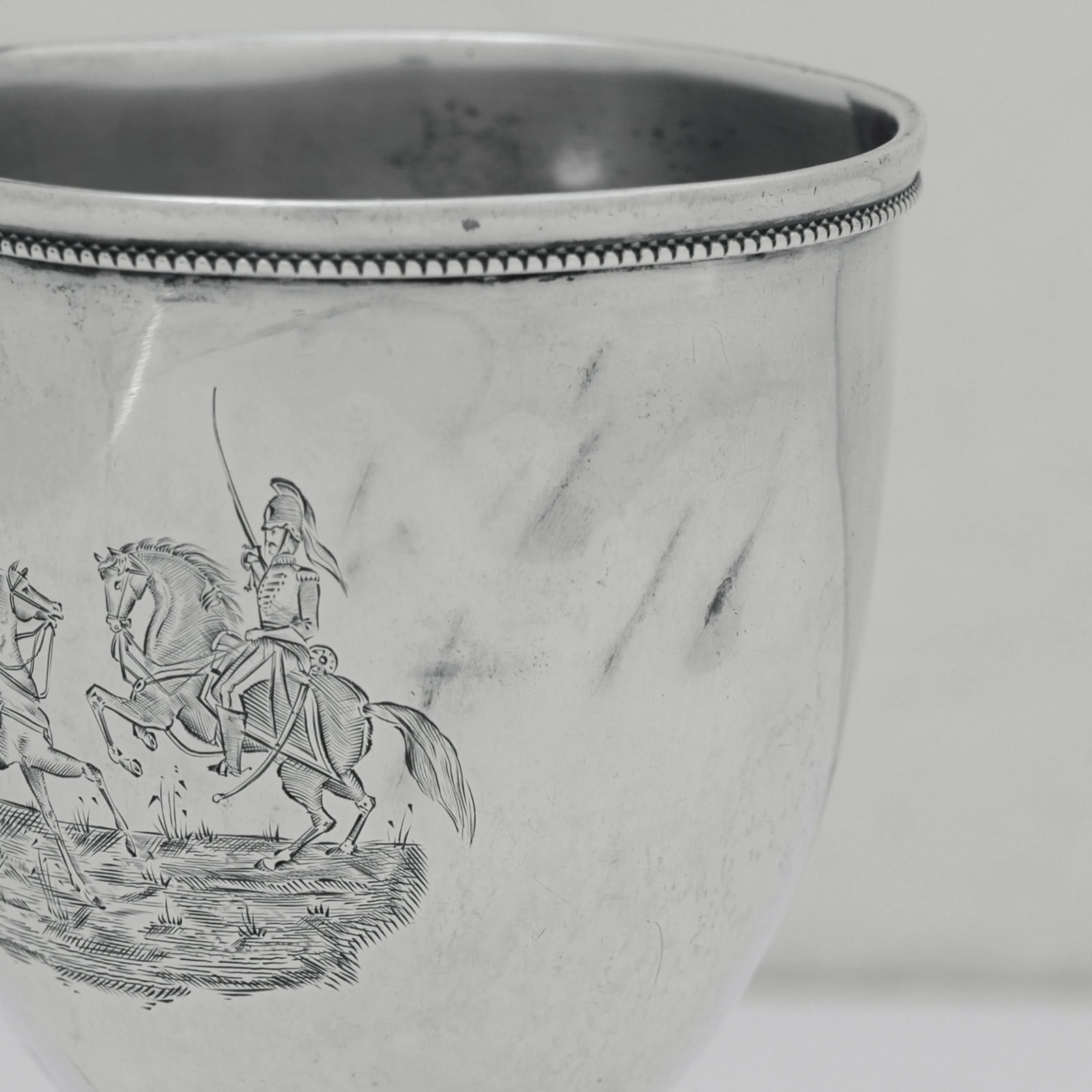 Historic Charleston Silver Goblet - Light Dragoons vs Georgia Hussars, 1856 - 8
