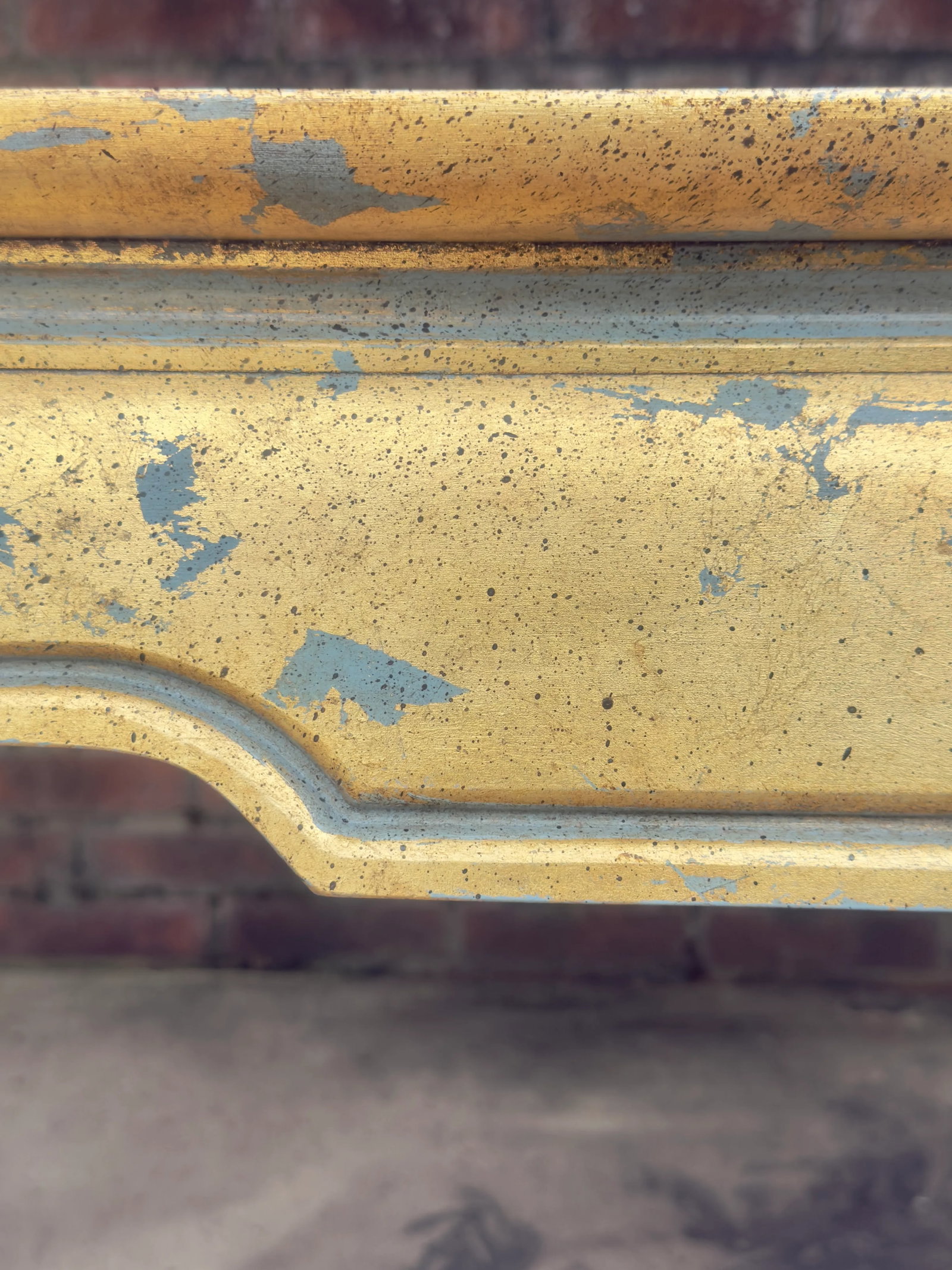 Vintage Palm Beach Chinoiserie Light Blue Parcel Gilt Ming Style Console Table -Newly Painted - 15