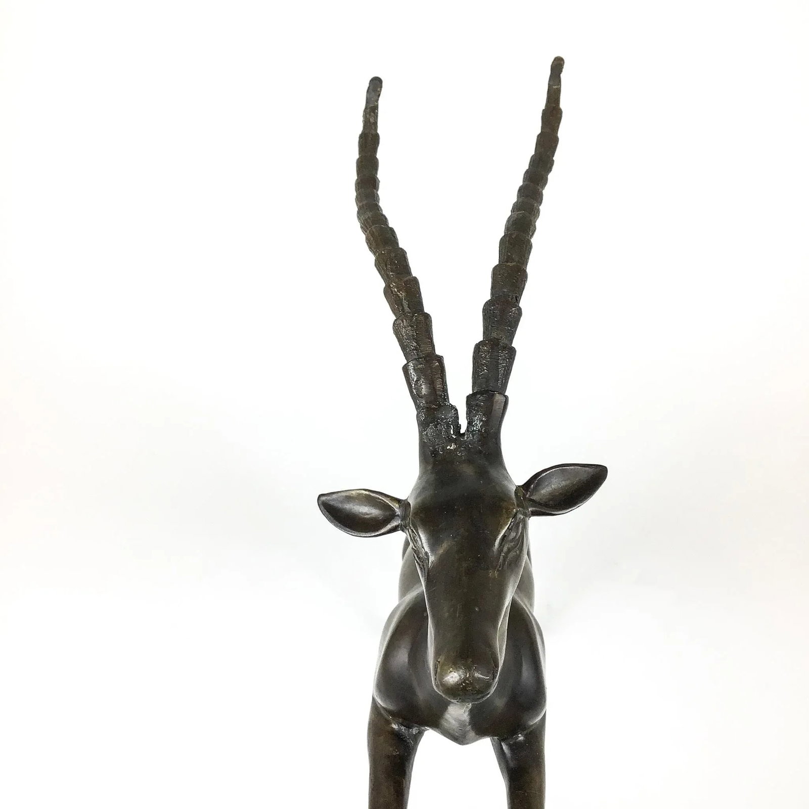 Vintage Bronze Deer Sculpture Coffee Table Base - 12