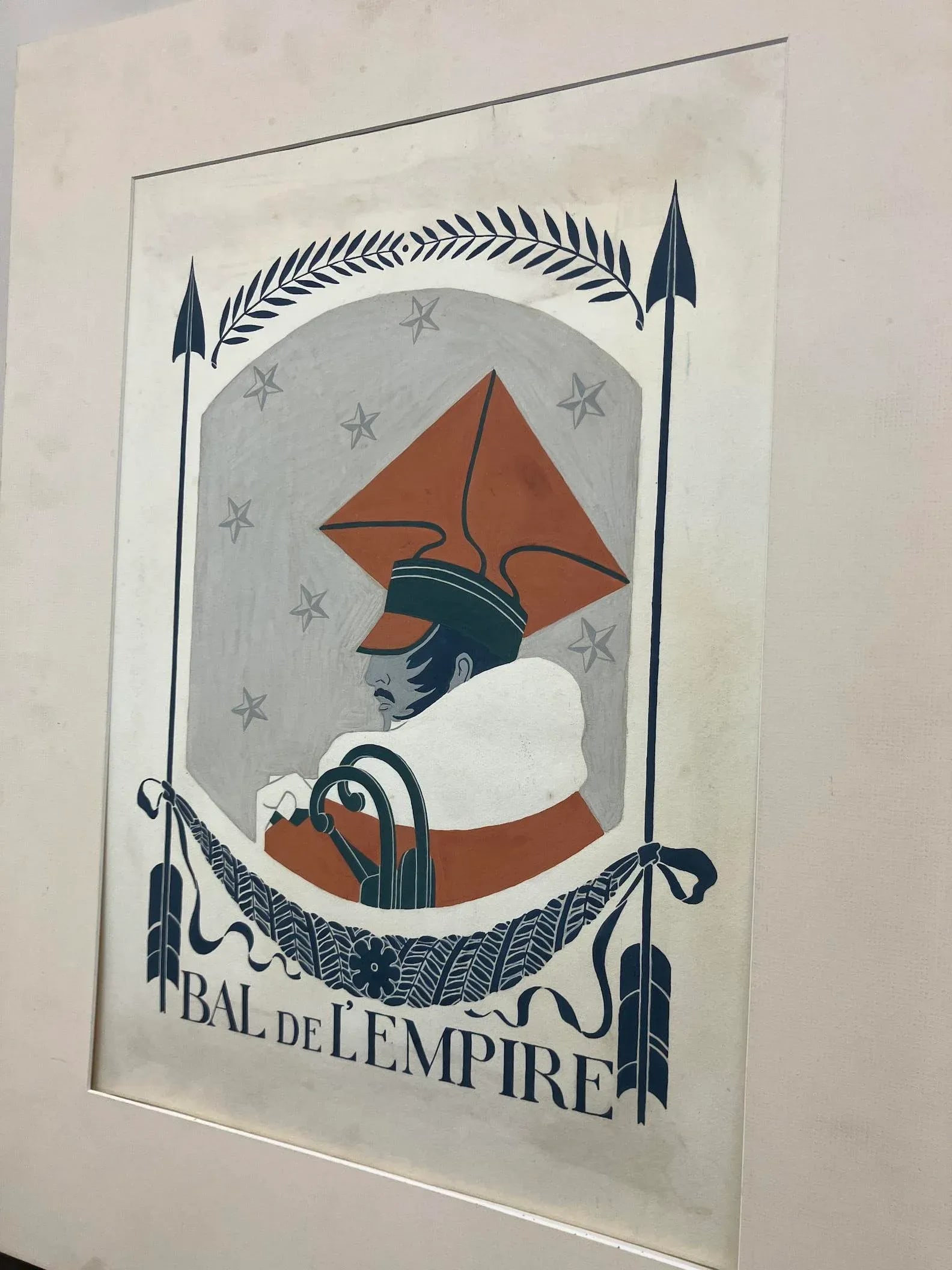 Vintage Bal De l'Empire Lithograph Poster, Matted - 2