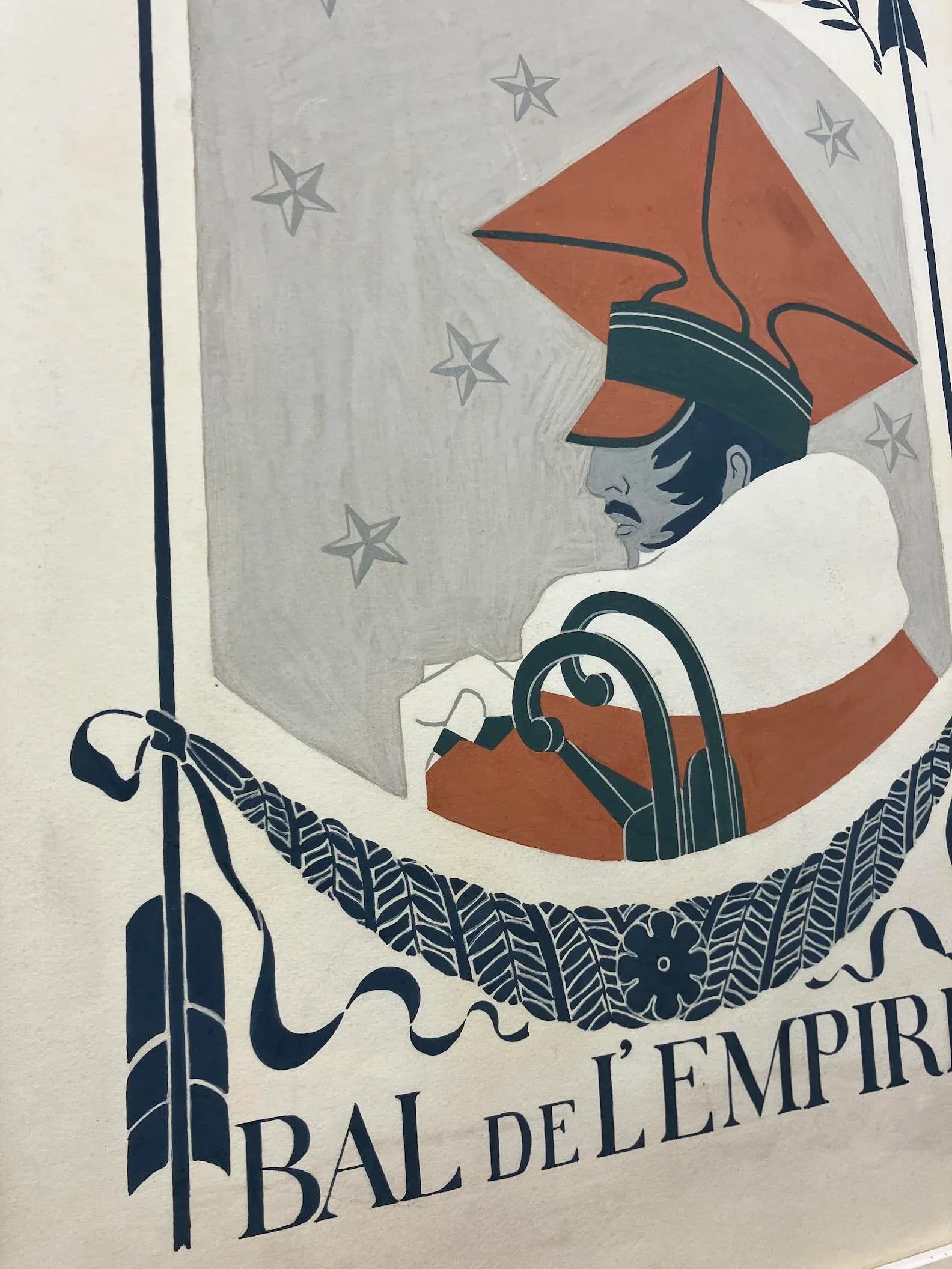 Vintage Bal De l'Empire Lithograph Poster, Matted - 3