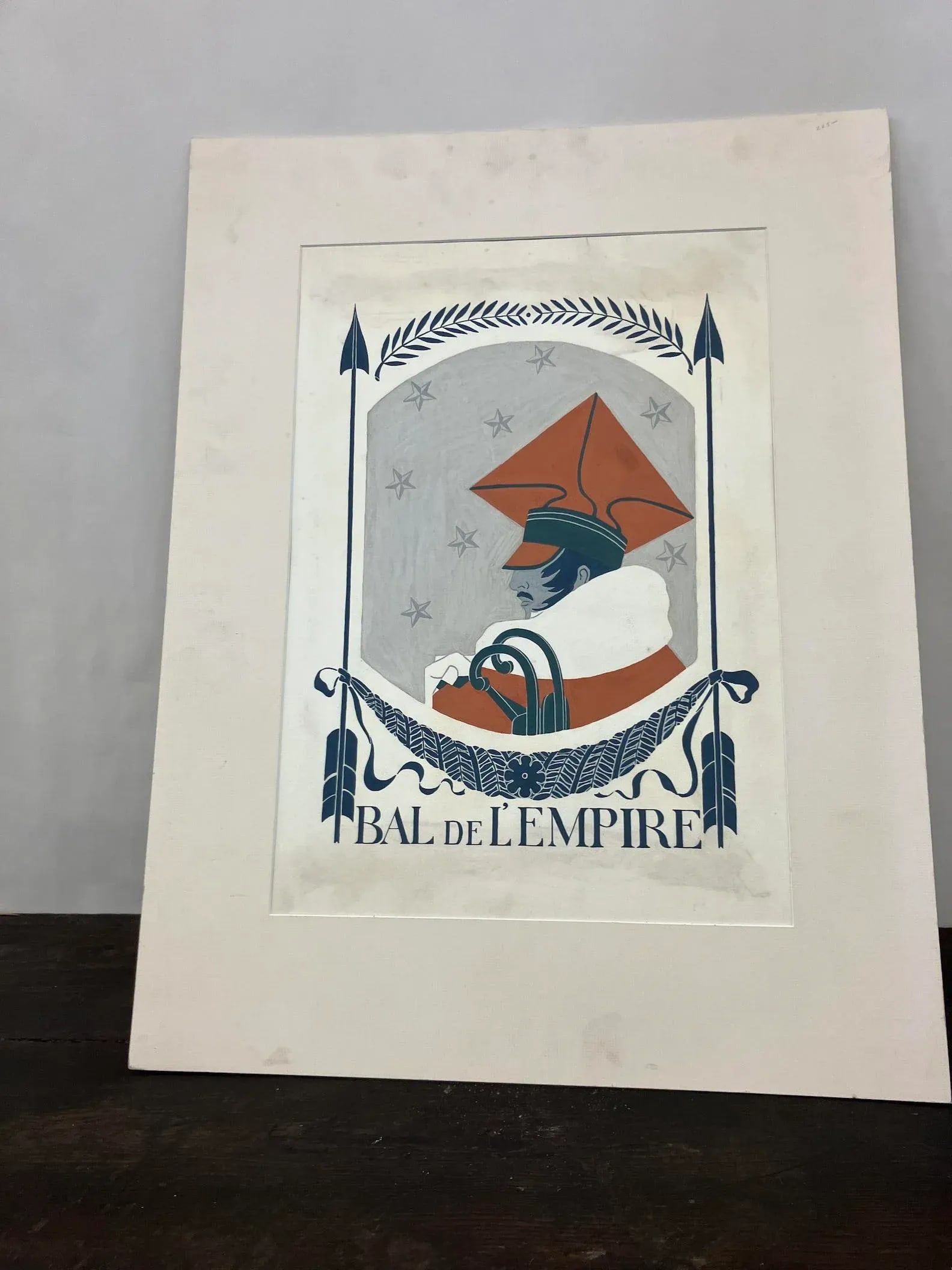 Vintage Bal De l'Empire Lithograph Poster, Matted - 5