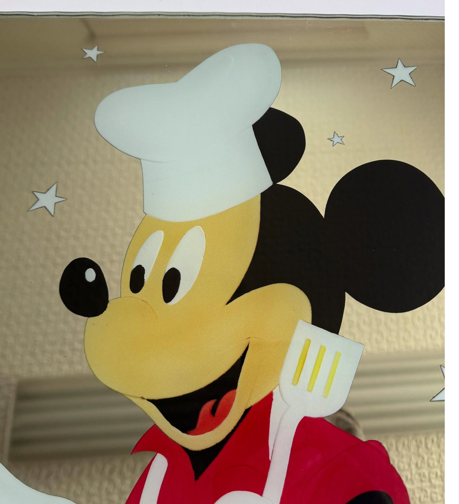 Custom Design Minnie Mouse and Mickey Mouse Carved Painted Ceiling or Window Panel - 6