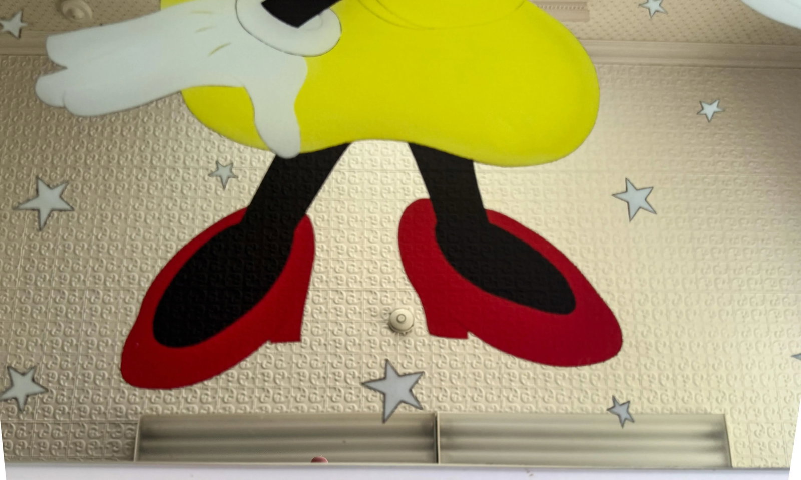 Custom Design Minnie Mouse and Mickey Mouse Carved Painted Ceiling or Window Panel - 8