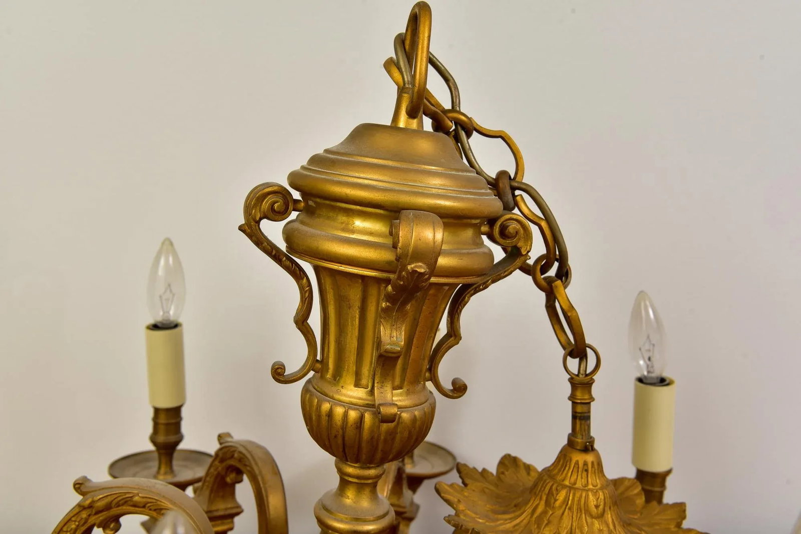 Antique French Gilt Bronze Louis XV Eight Arm Chandelier - 6