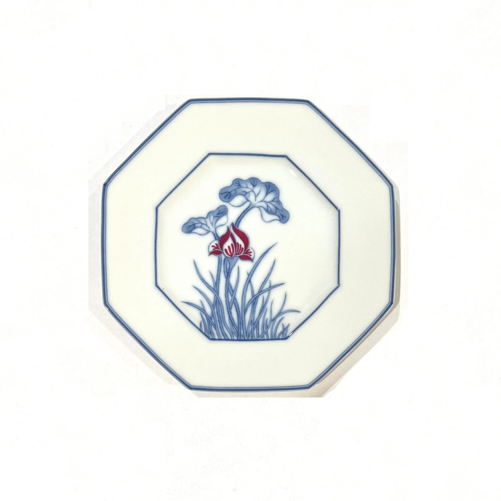 Rare - Fitz and Floyd Lotus Bleu 73 Piece Porcelain Dinnerware Service for 12 - Circa 1978 - 6