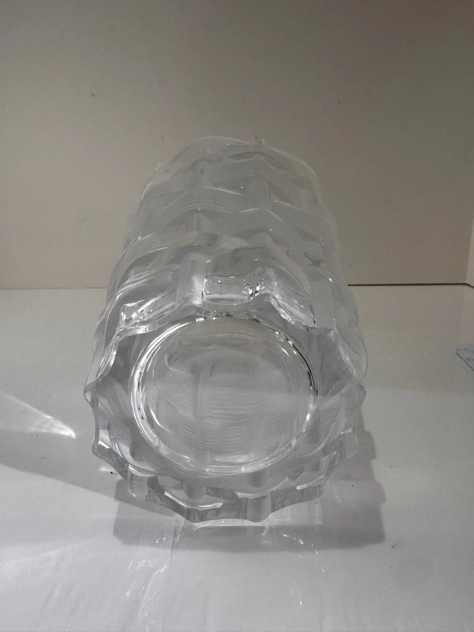 Lalique Osier Basket Weave Crystal Vase – 9.5" - 7