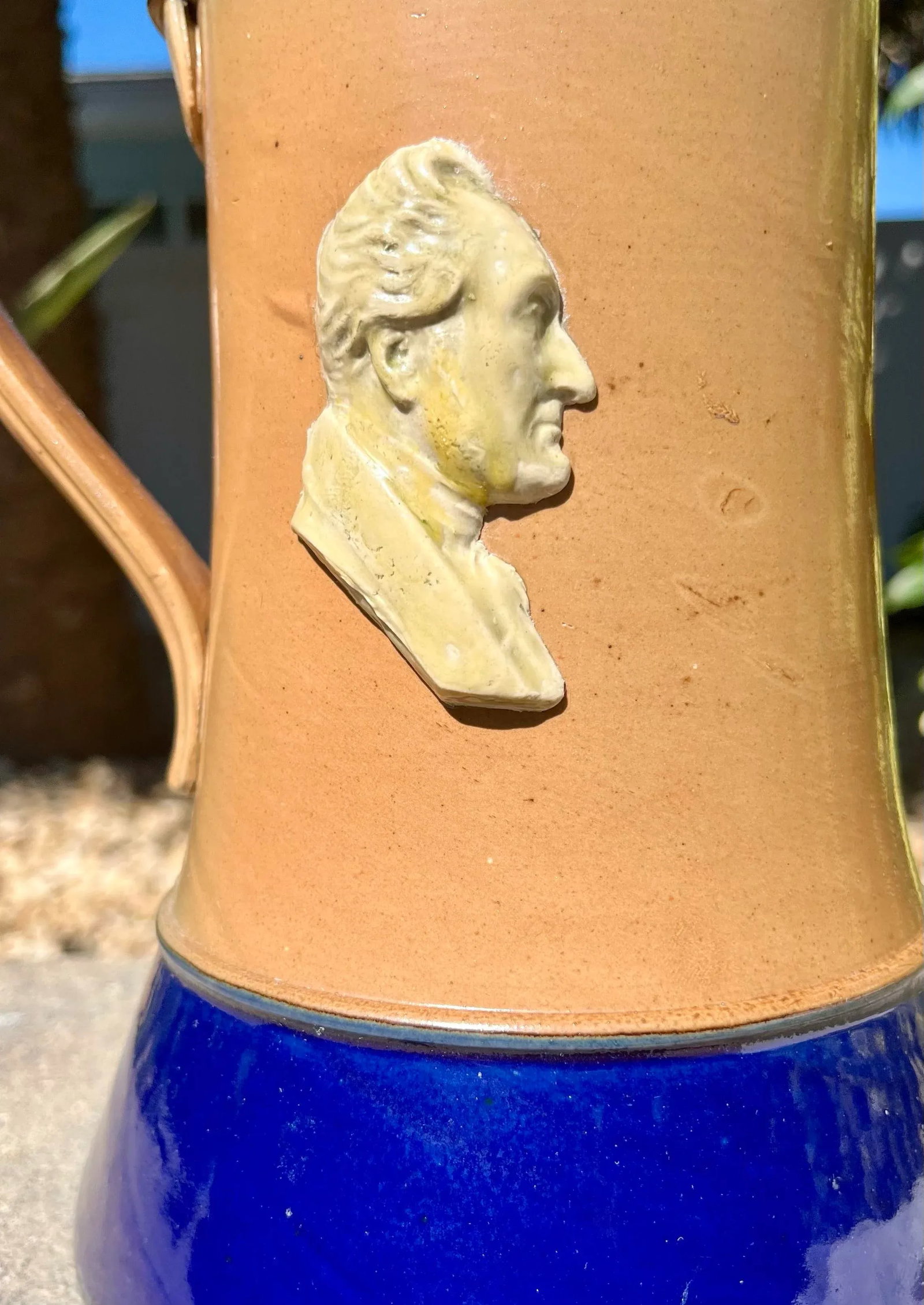 Antique Royal Doulton Stoneware Jug/Pitcher, King George IV John Doulton - 5