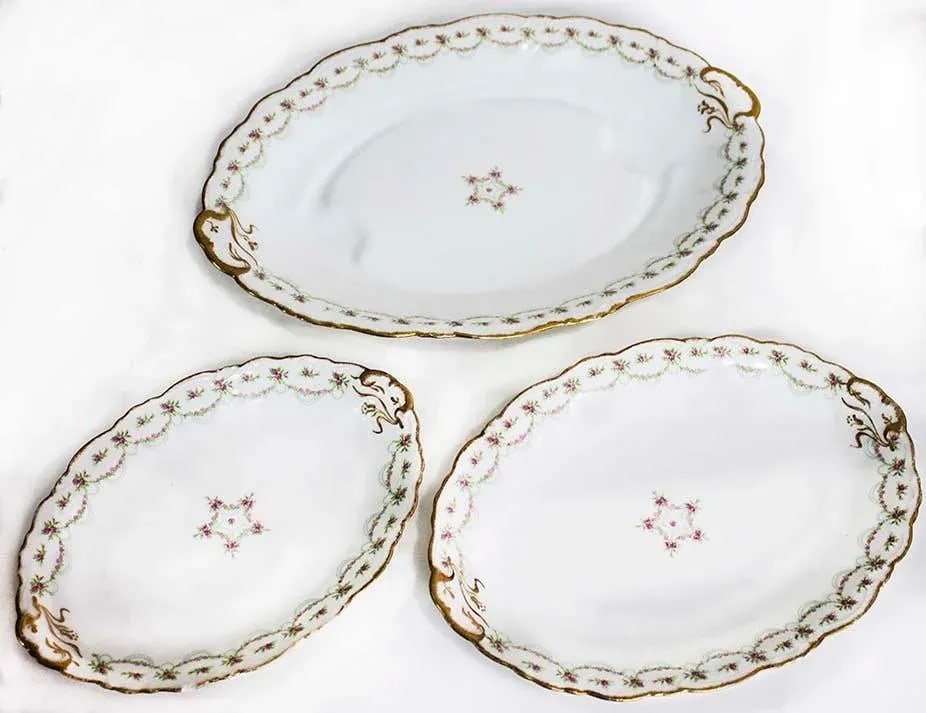 French Country French Depose' Platters by Limoges C. Ahrenfeldt. - Set of 3 - 8