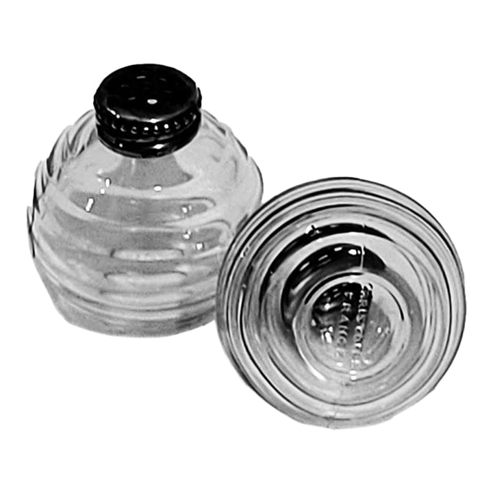 Christofle France Sterling Silver Top Shakers Tw 3.1g - A Pair: Pair of rare vintage/antique Christofle salt & pepper Shakers with sterling silver (925) tops (3.1 grams.} They are a matched pair with the holes in the pepper being larger than the holes in the salt