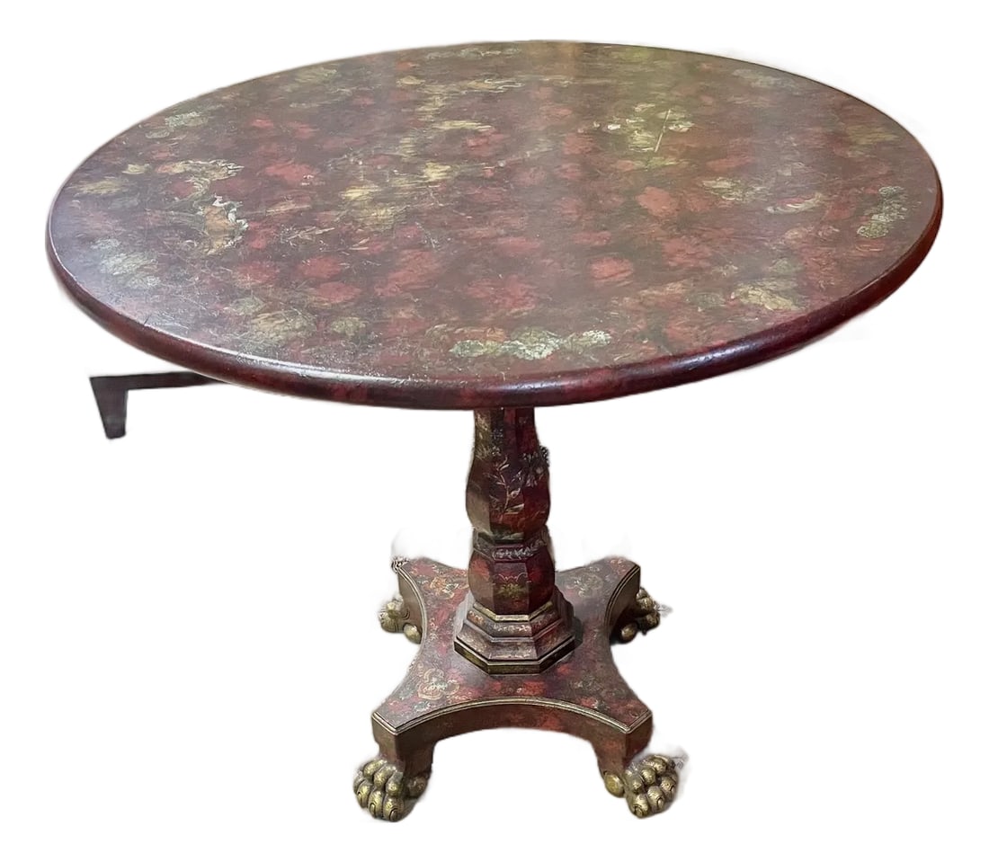 Late 20th Century Chinoiserie Lacquer Side Table (1 of 10)