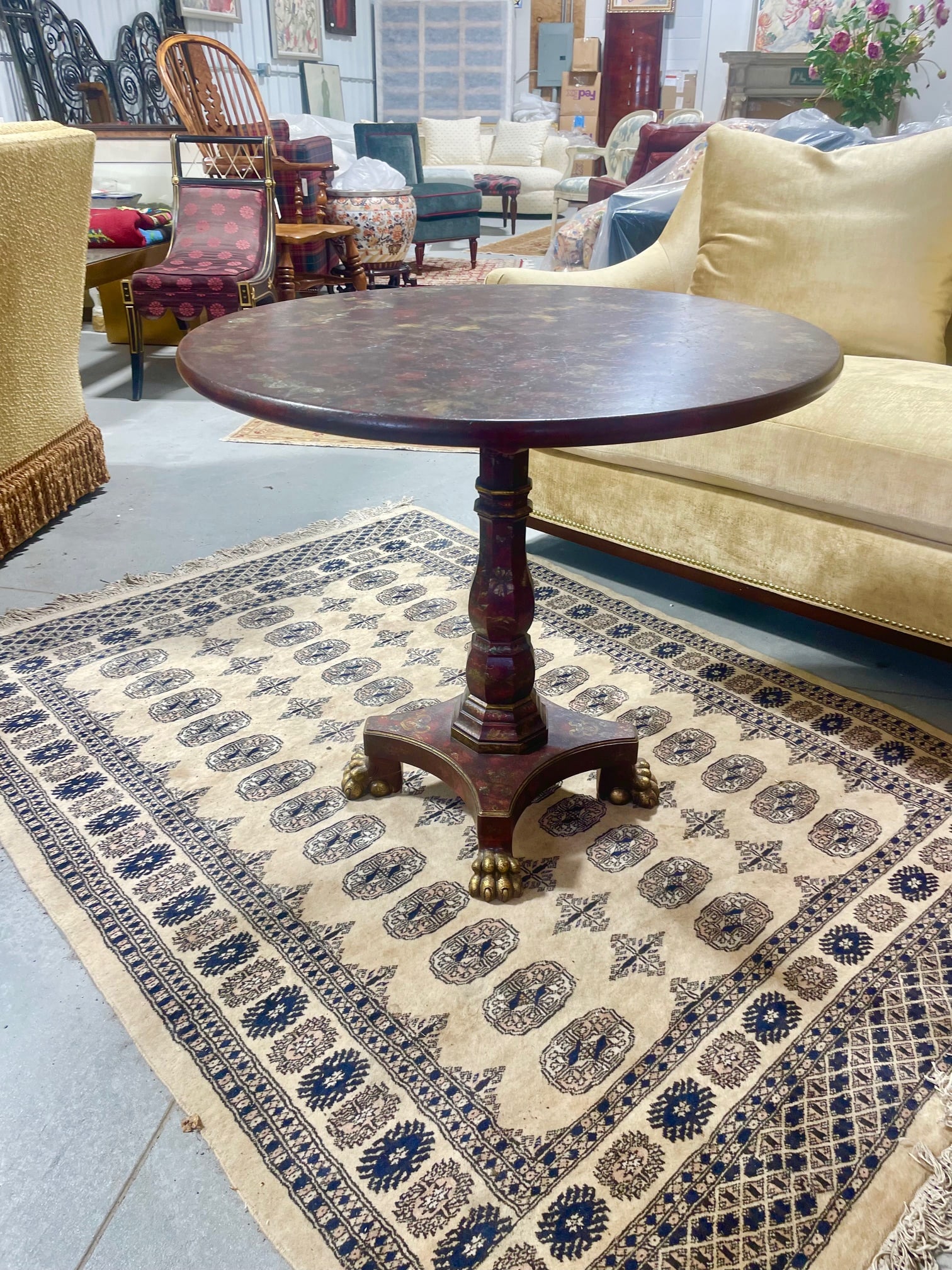 Late 20th Century Chinoiserie Lacquer Side Table - 2