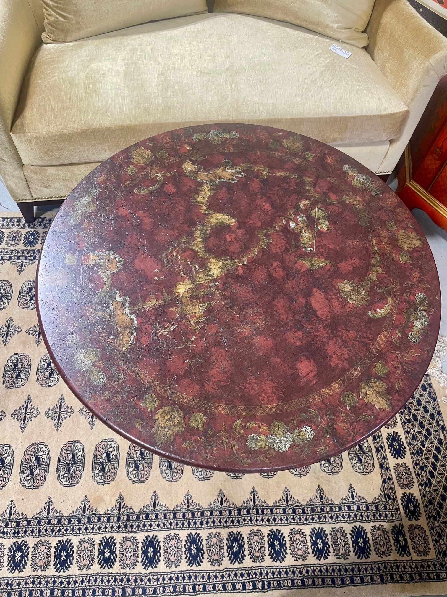 Late 20th Century Chinoiserie Lacquer Side Table - 3