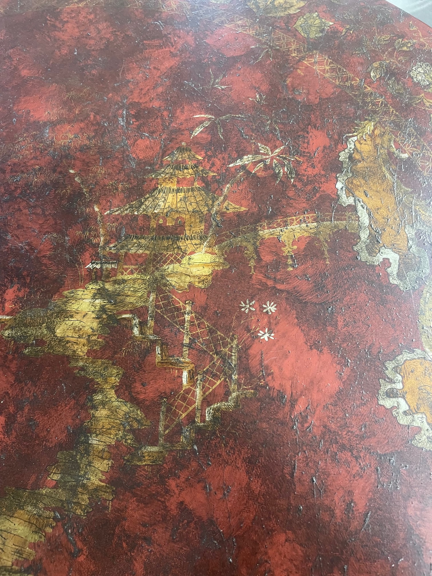 Late 20th Century Chinoiserie Lacquer Side Table - 6