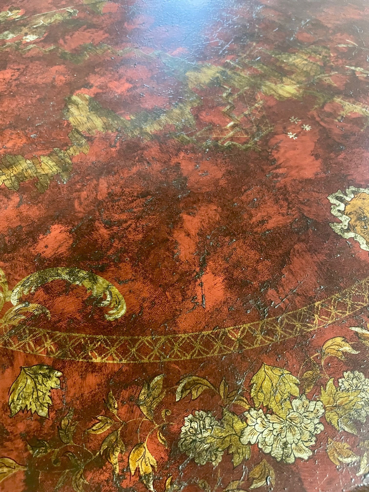 Late 20th Century Chinoiserie Lacquer Side Table - 7