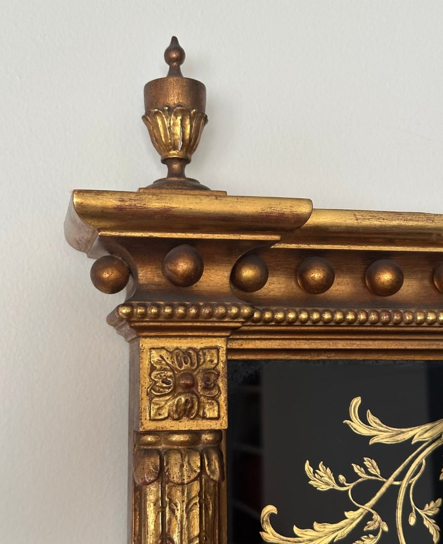 Gilt Regency Style Wall Mirror – 32" W × 47" H - 2