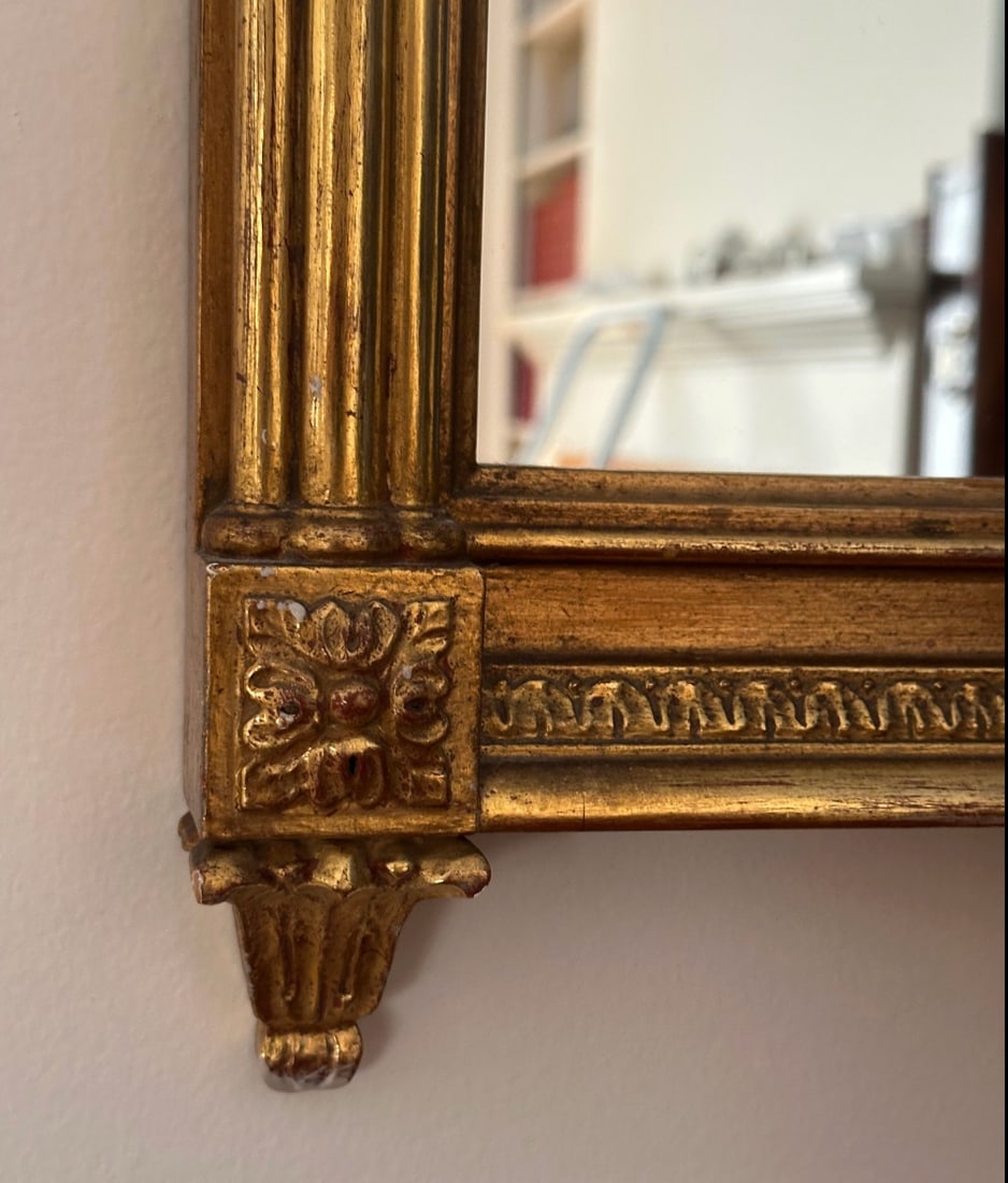 Gilt Regency Style Wall Mirror – 32" W × 47" H - 3