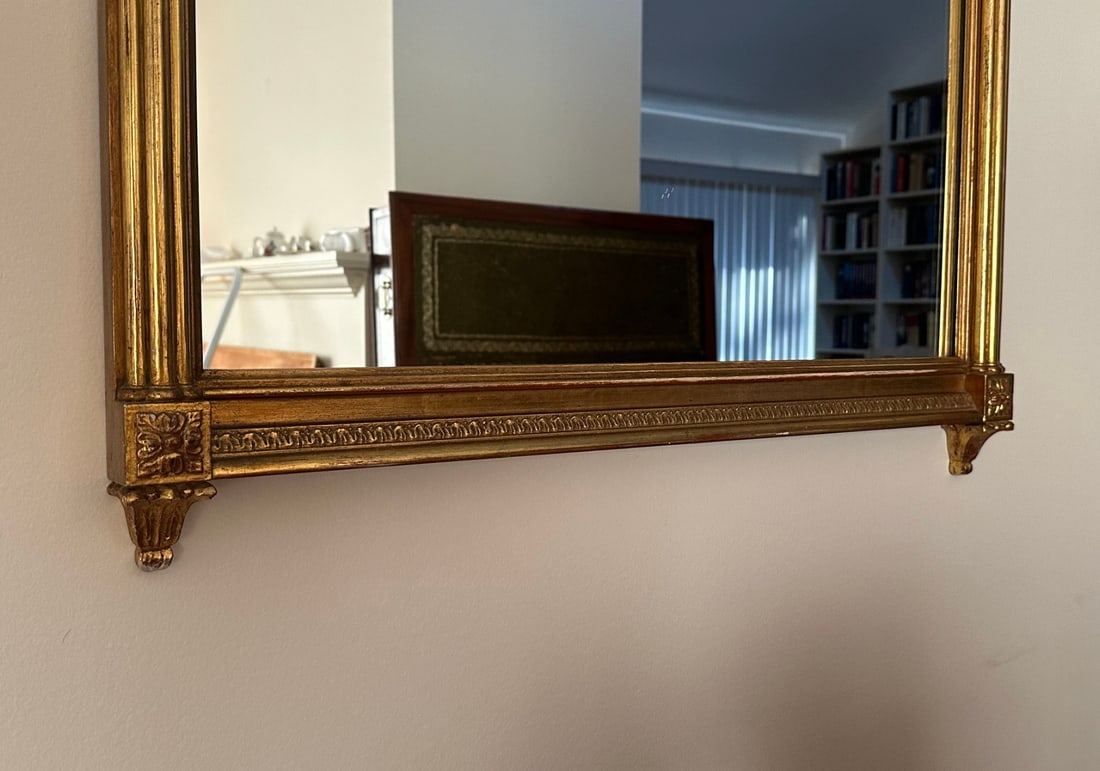 Gilt Regency Style Wall Mirror – 32" W × 47" H - 5