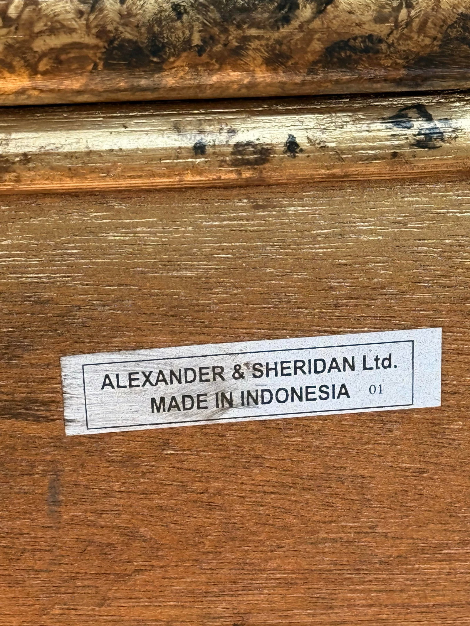 Vintage Alexander & Sheridan Rattan Mantel Mirror, Bespoke Faux Tortoiseshell Finish by Turtle & Cra - 4