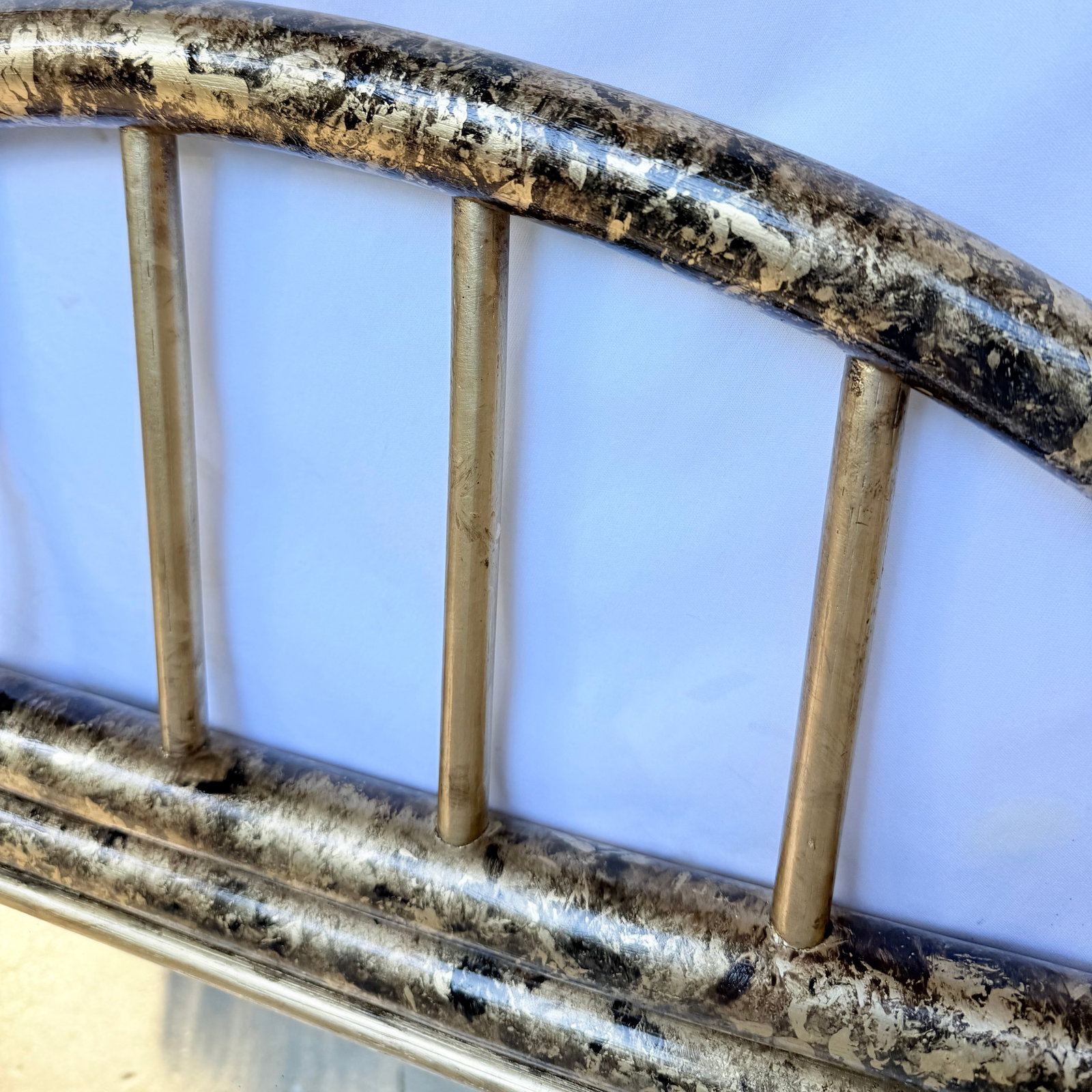 Vintage Alexander & Sheridan Rattan Mantel Mirror, Bespoke Faux Tortoiseshell Finish by Turtle & Cra - 8