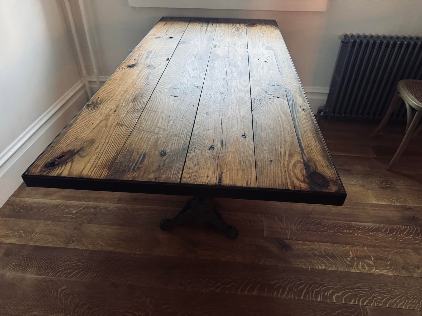 Vintage Salvaged Wood and Cast Iron Table Attributed to Ralph Lauren - 4
