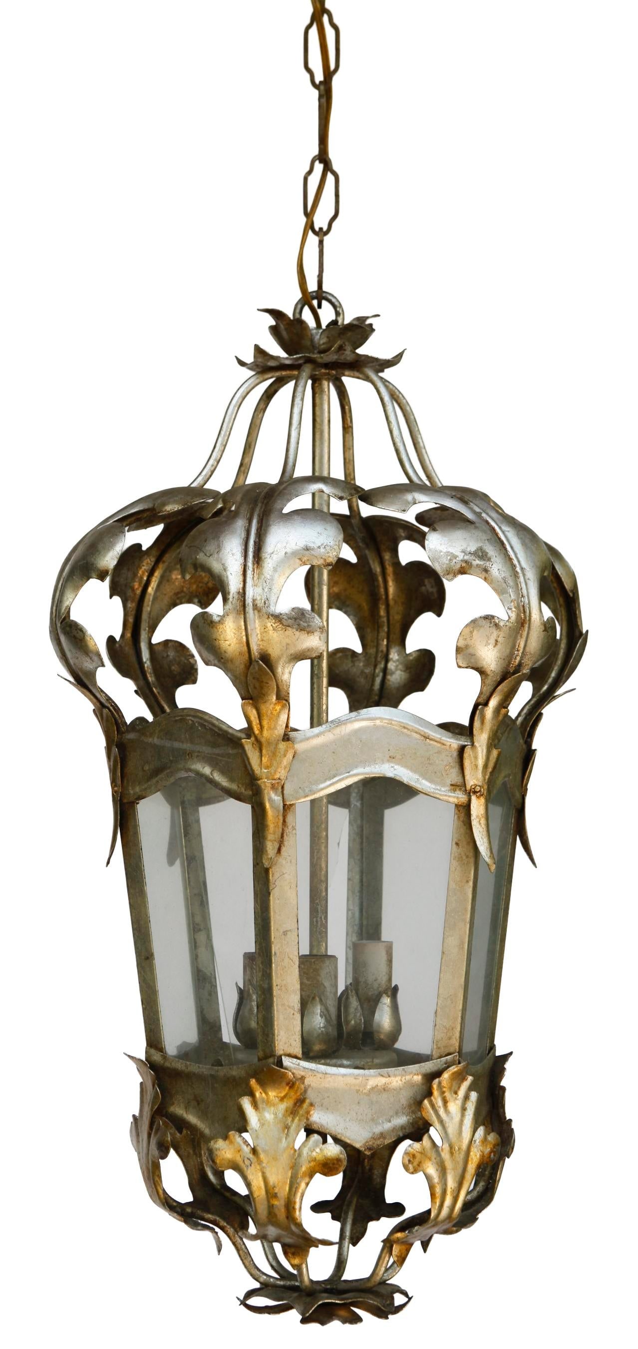 Antique Italian Tole Hanging Lantern - 2