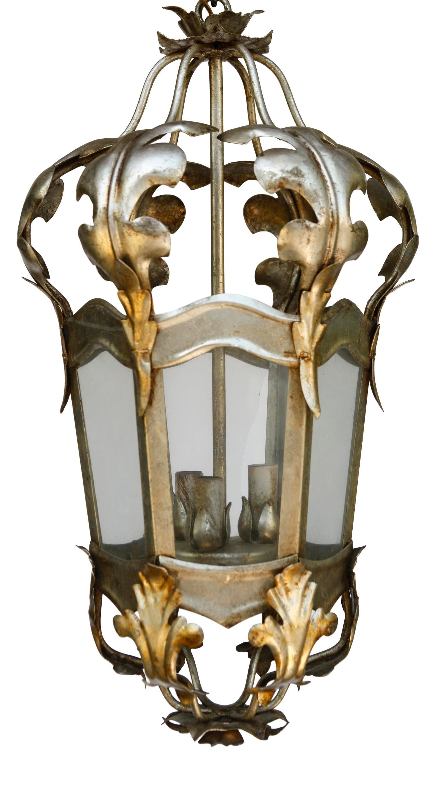 Antique Italian Tole Hanging Lantern - 4