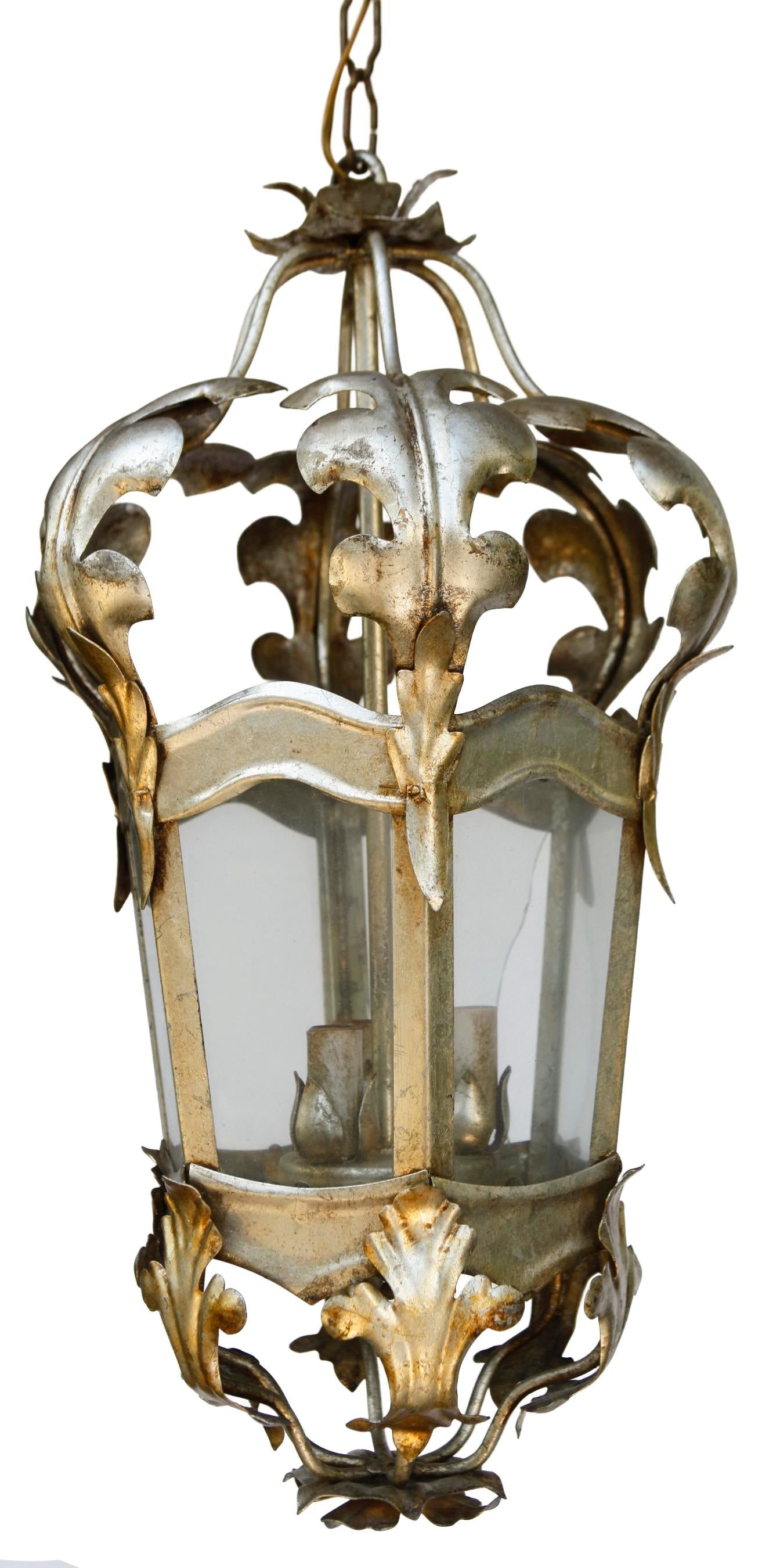Antique Italian Tole Hanging Lantern - 7