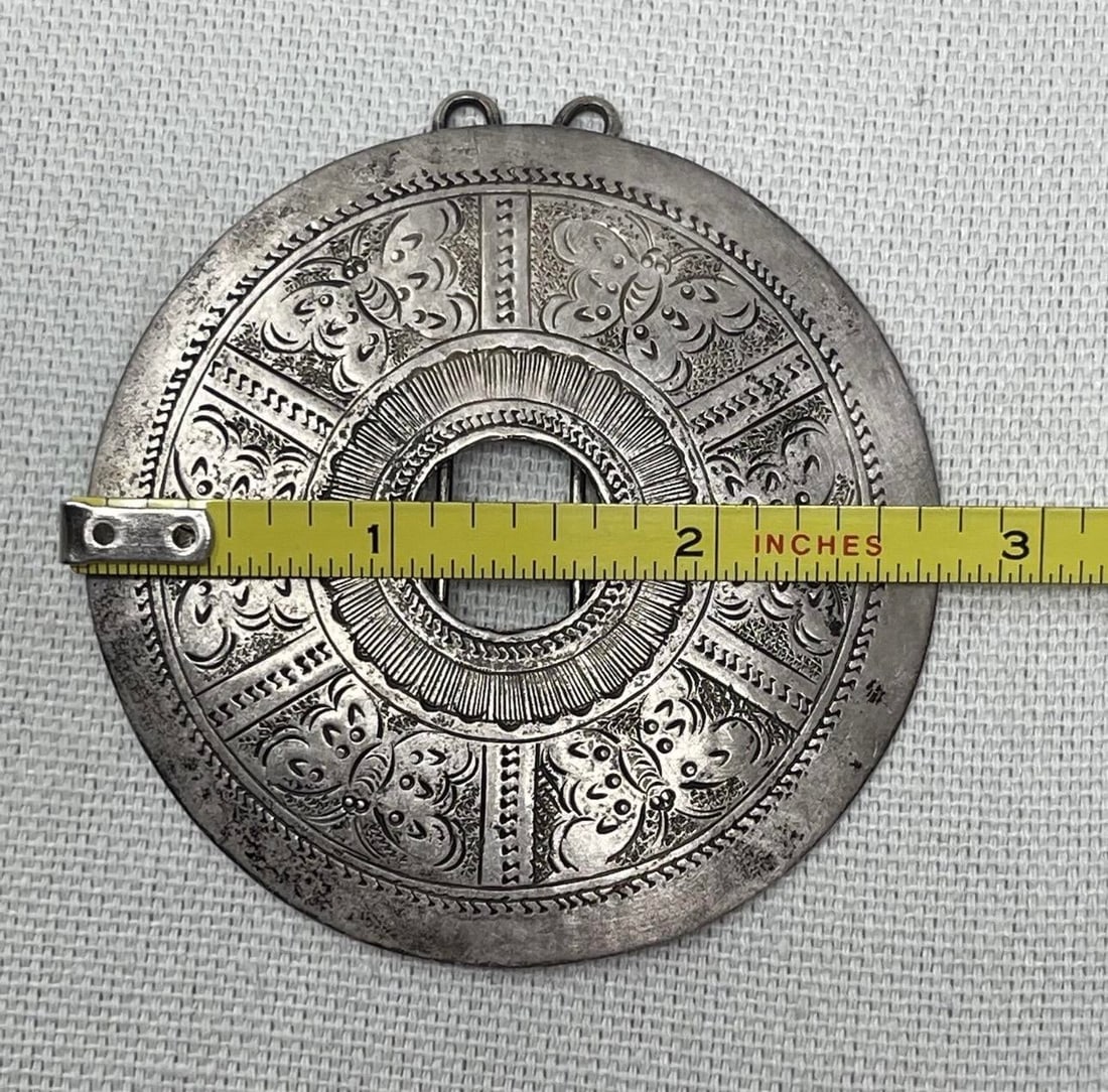 Antique Hmong Hill Tribe Akha Ceremonial Buckle. - 6