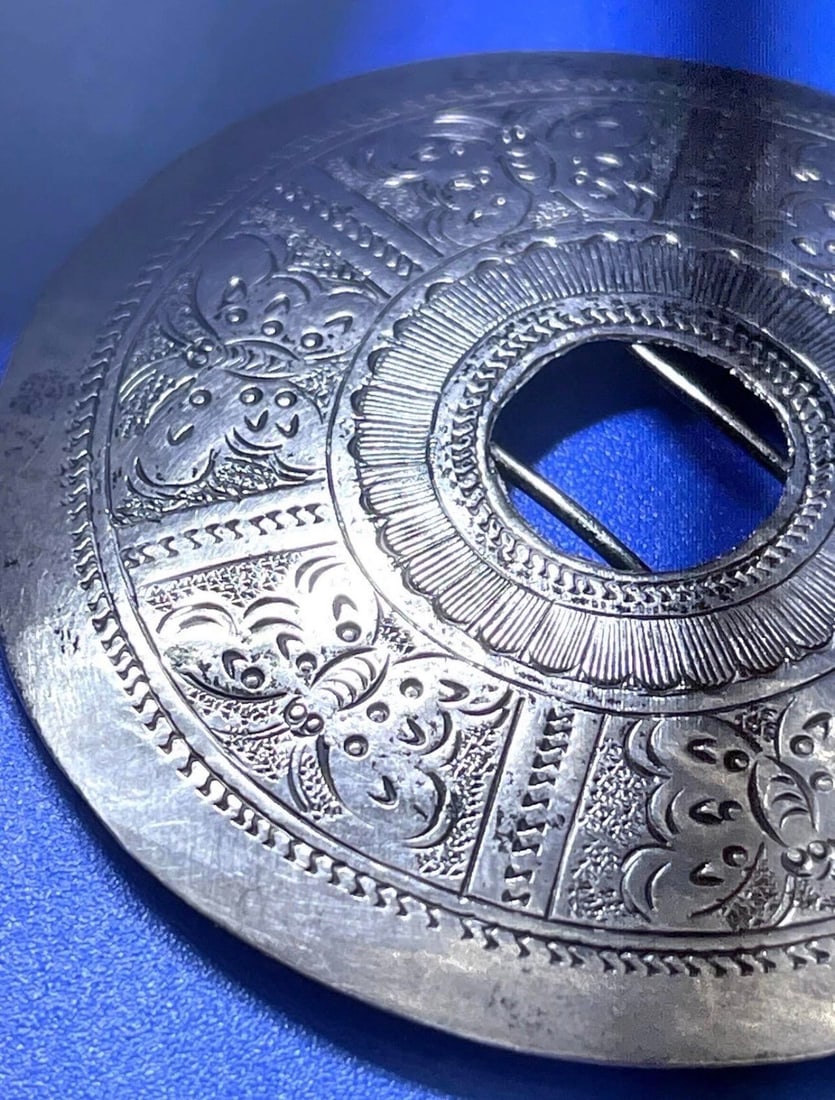 Antique Hmong Hill Tribe Akha Ceremonial Buckle. - 7