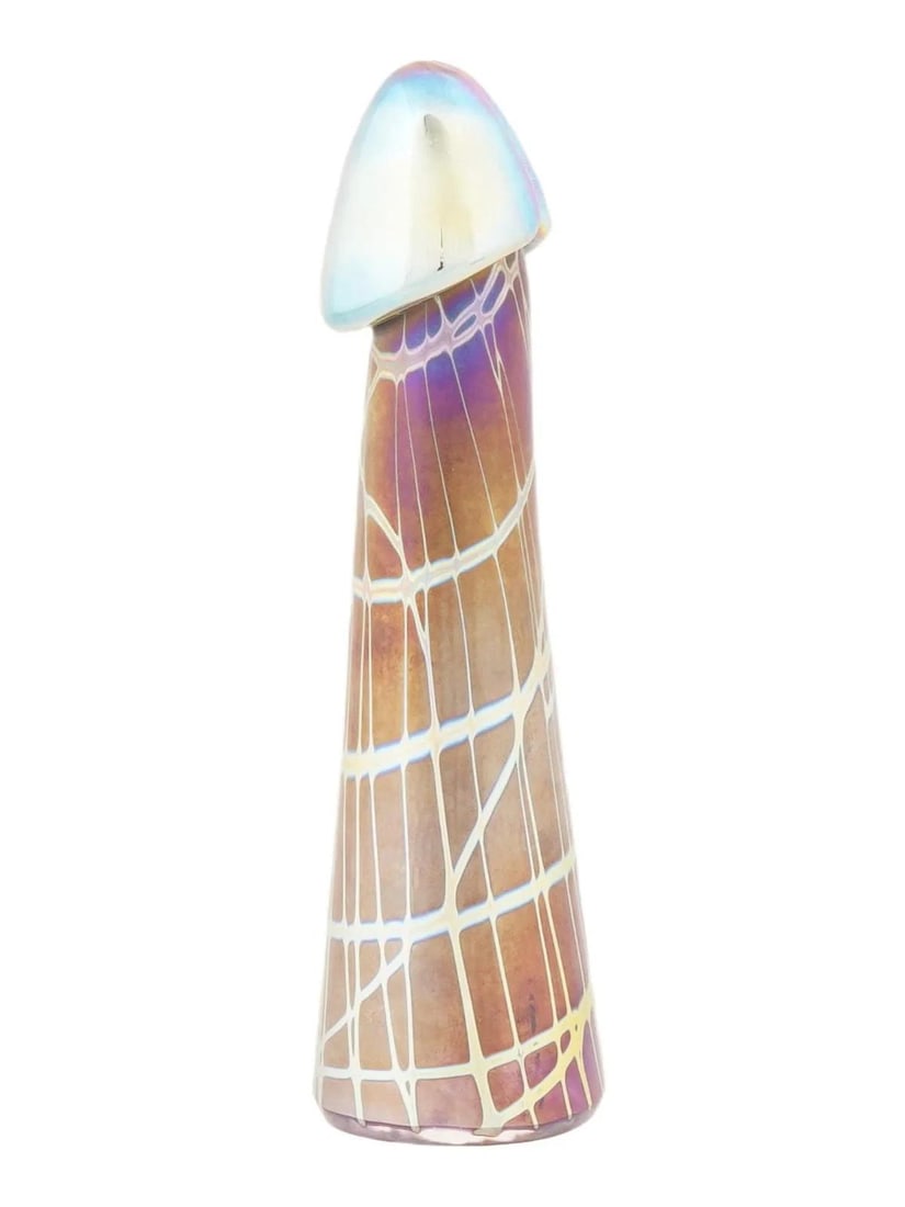 Loetz Manner Iridescent Art Glass Phallus Figure - 4