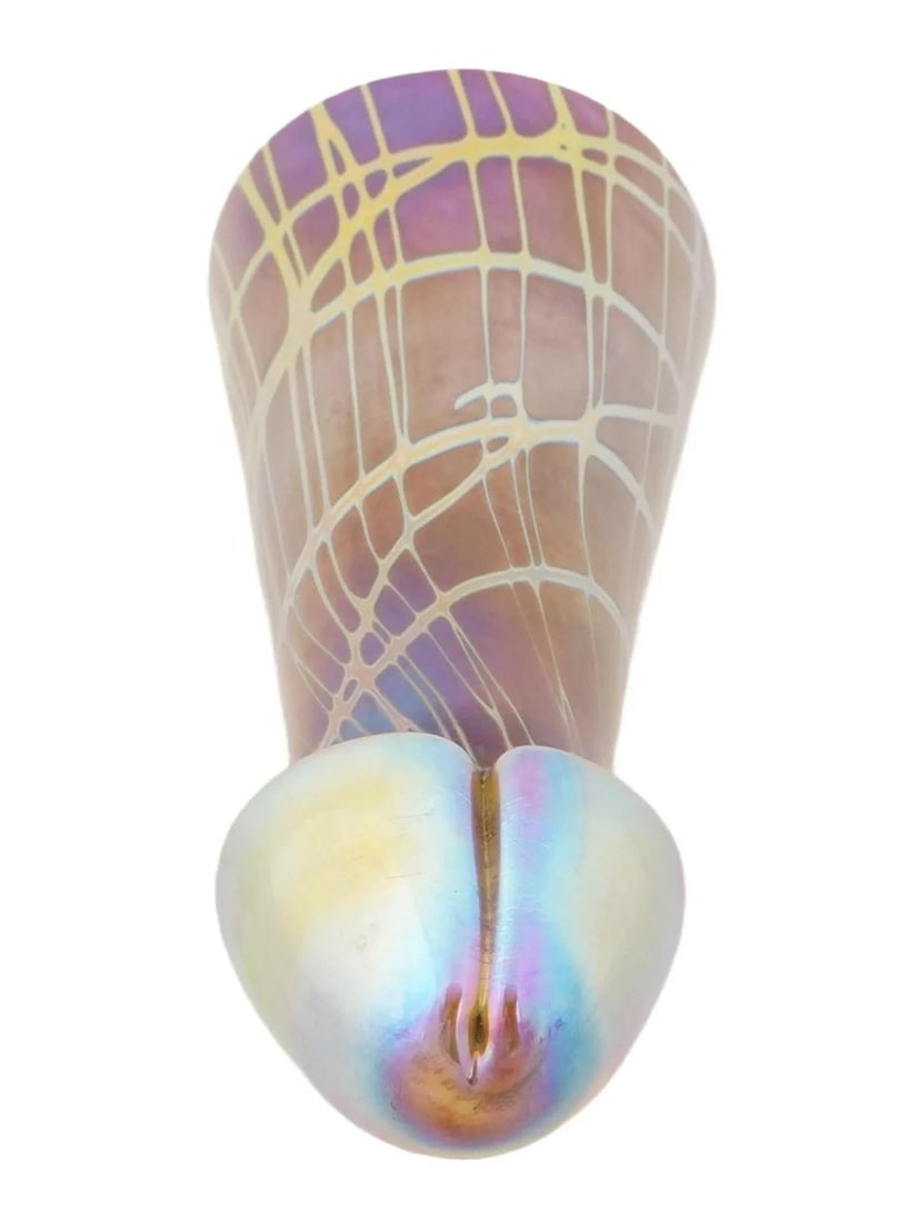 Loetz Manner Iridescent Art Glass Phallus Figure - 7