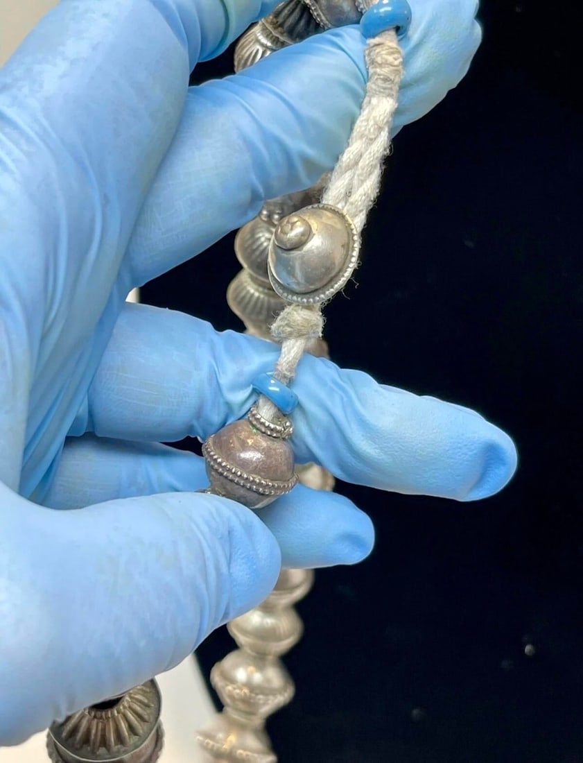 Antique Afghani Silver Balochi Bead Necklace. Antique Afghanistan Jewelry - 11