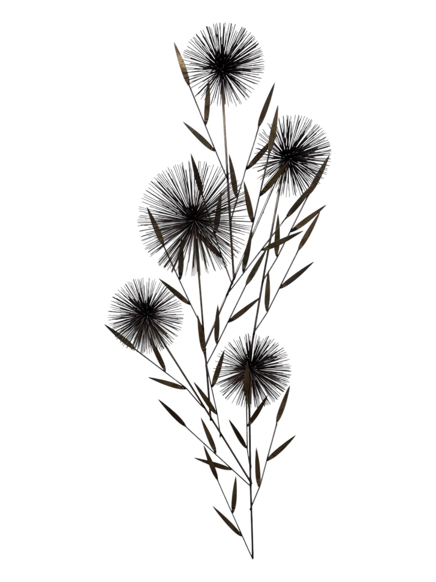 1960's Curtis Jere Pom Pom Floral / Sea Urchin Elongated Wall Sculpture - 3