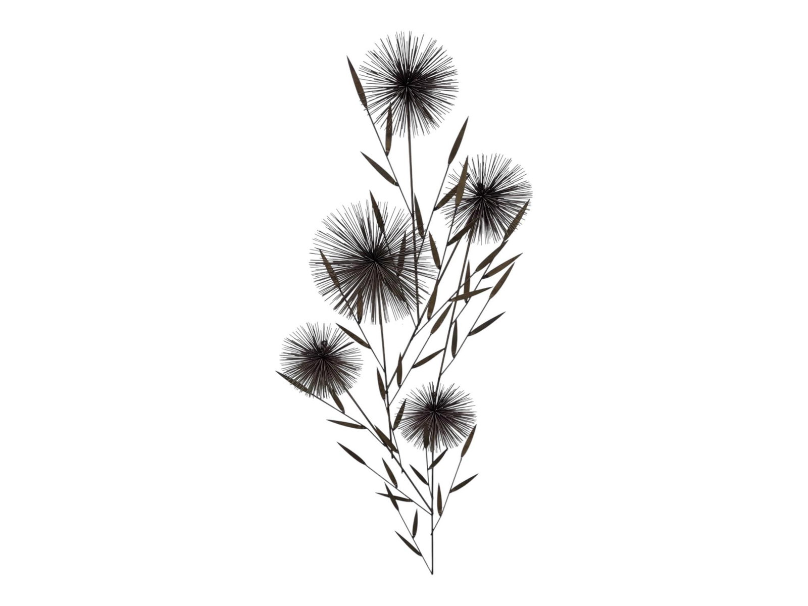 1960's Curtis Jere Pom Pom Floral / Sea Urchin Elongated Wall Sculpture - 4