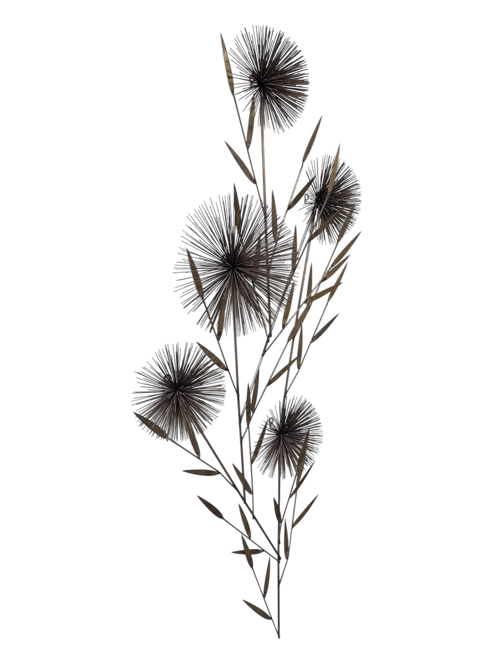 1960's Curtis Jere Pom Pom Floral / Sea Urchin Elongated Wall Sculpture - 5
