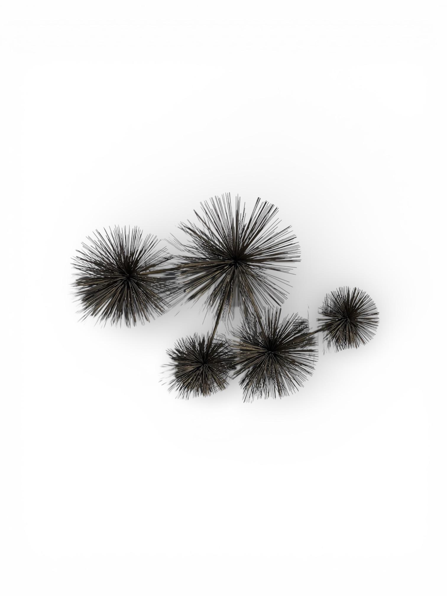 1970s Curtis Jere Brass Sea Urchin / Pom Pom Wall Sculpture - 3