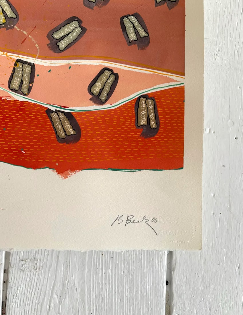 Barbara Beck 2006 Abstract Acrylic Painting on Paper - Signed/Dated/Unframed - 4