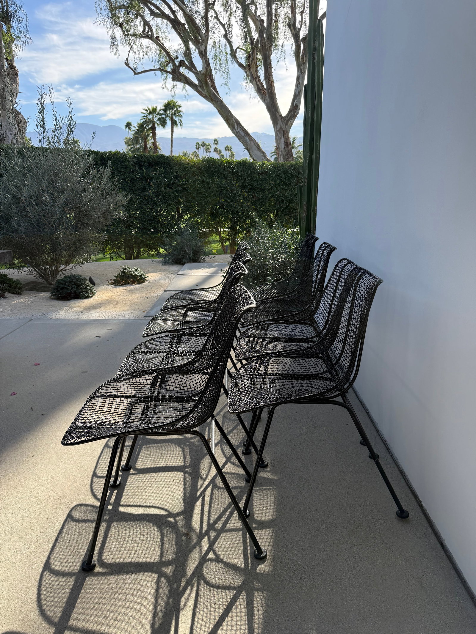 1950s Attributed to Russell Woodard Sculptura Metal Dining Chairs, 8 Pieces - 5