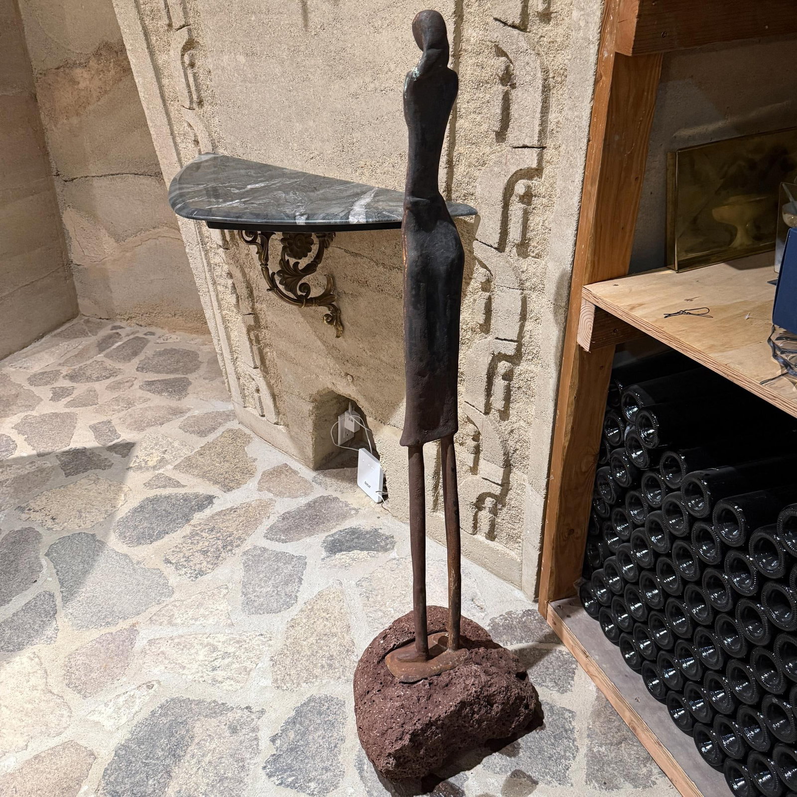 Mid Century Bronze Sculpture of a Standing Figure Tette De Femme - 11