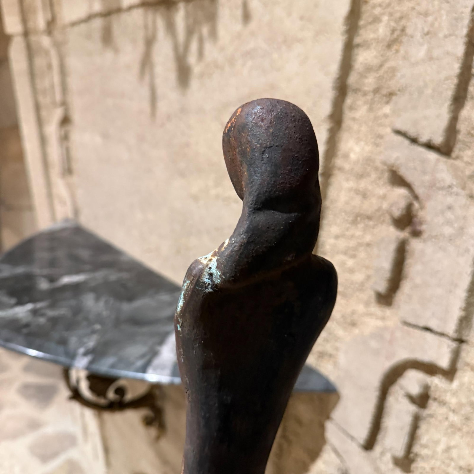 Mid Century Bronze Sculpture of a Standing Figure Tette De Femme - 8