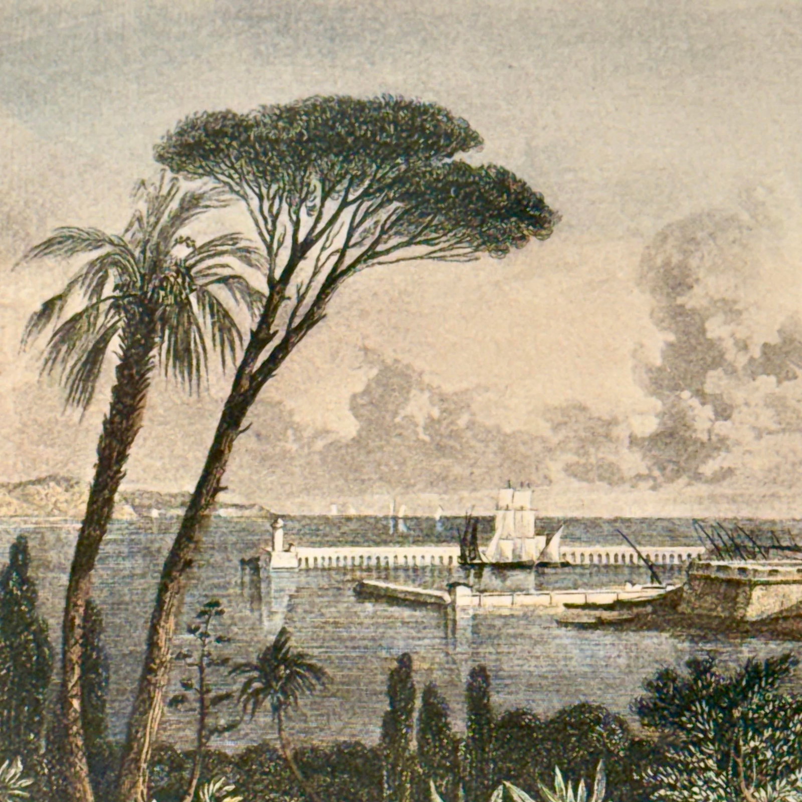 Mid-19th Century Rouargue Frères French Riviera Steel Engravings - A Pair - 3