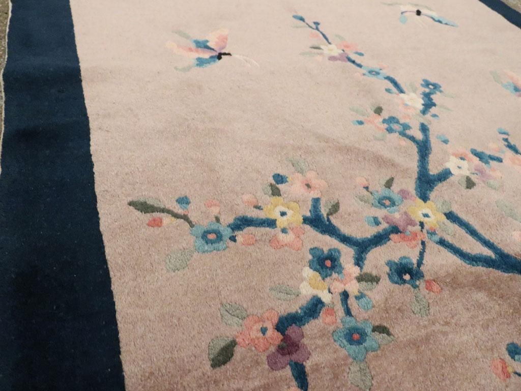 Galerie Shabab Collection Mid-20th Century Handmade Chinese Art Deco Accent Rug - 4