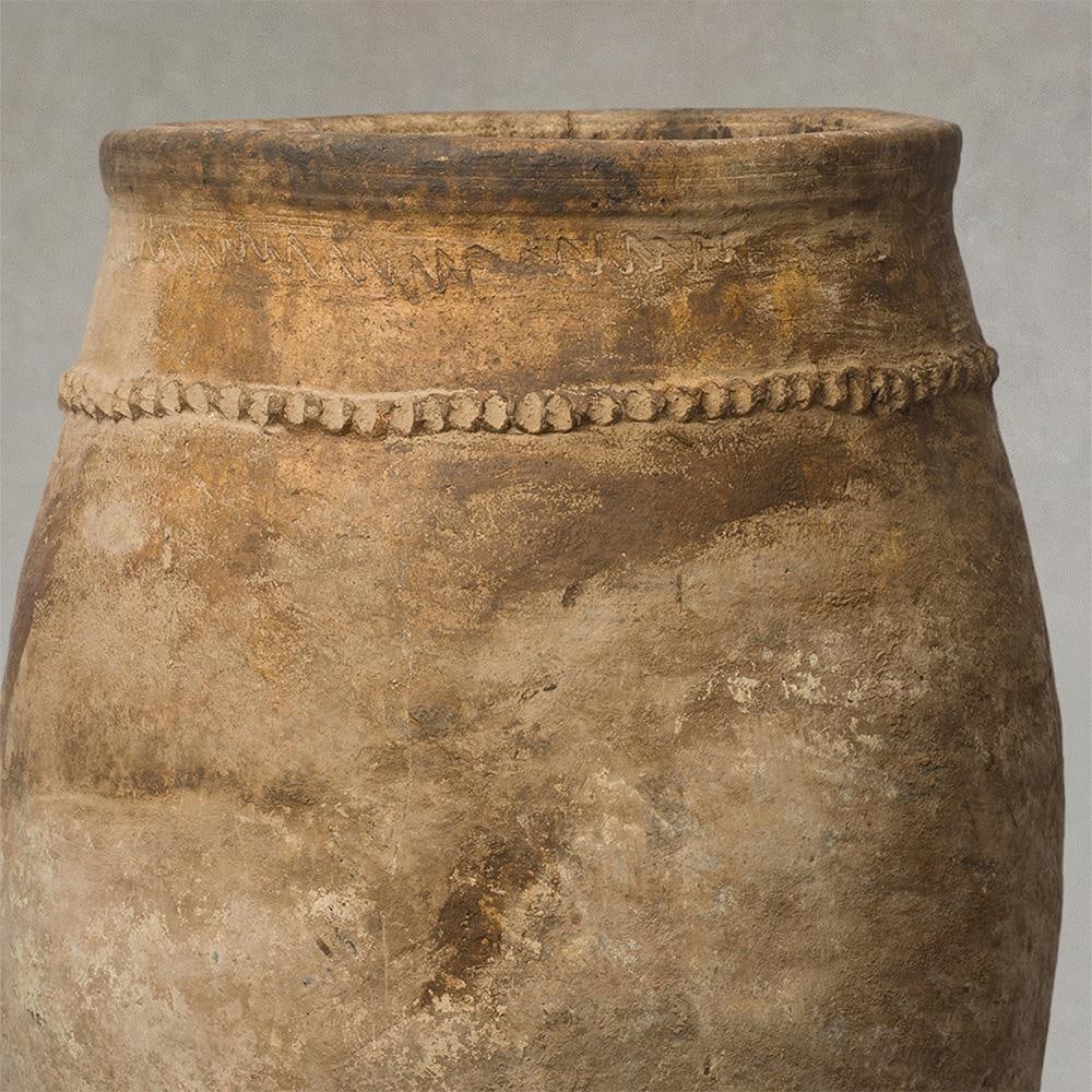 Early 20th Century Antique Berber Unglazed Clay Storage Vessel, Morocco - 3