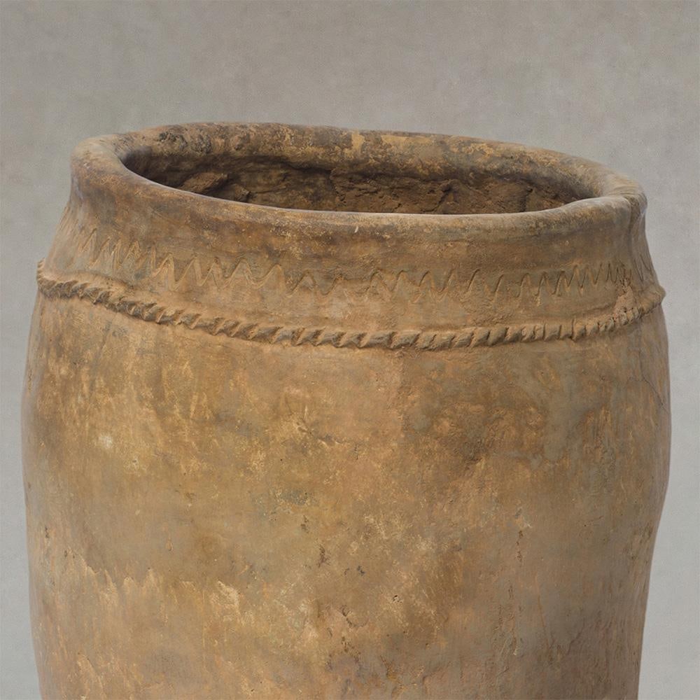 Early 20th Century Berber Antique Unglazed Clay Storage Pot, Morocco - 3